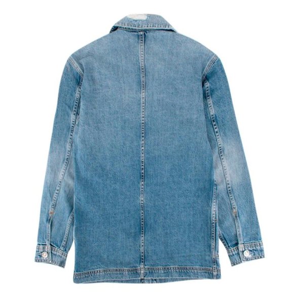 SLVRLAKE Worker Distressed Denim Jacket - Picture 2 of 5